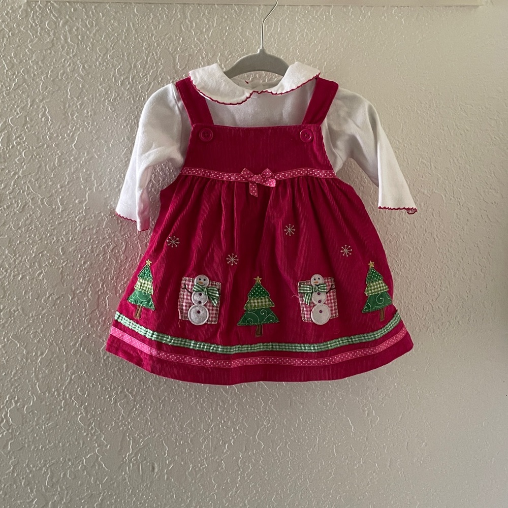 Size 6-9 Month Baby Girls Christmas Dress